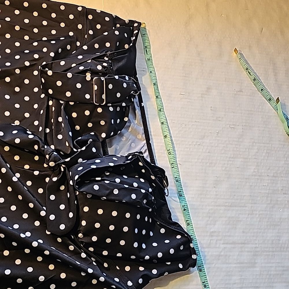 Womens polka dot one piece skirted swimdress size 2X - Picture 9 of 9
